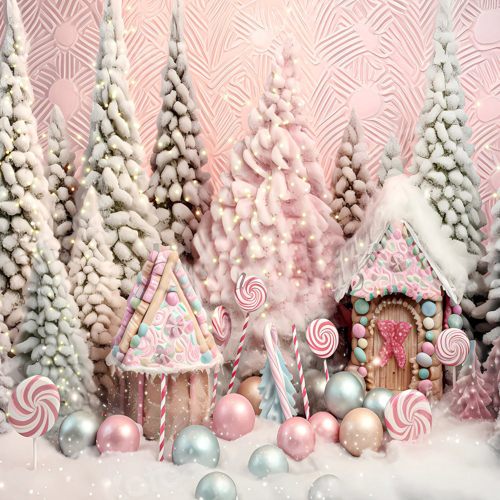 Kate Holiday Christmas Candy Party  Backdrop for Photography