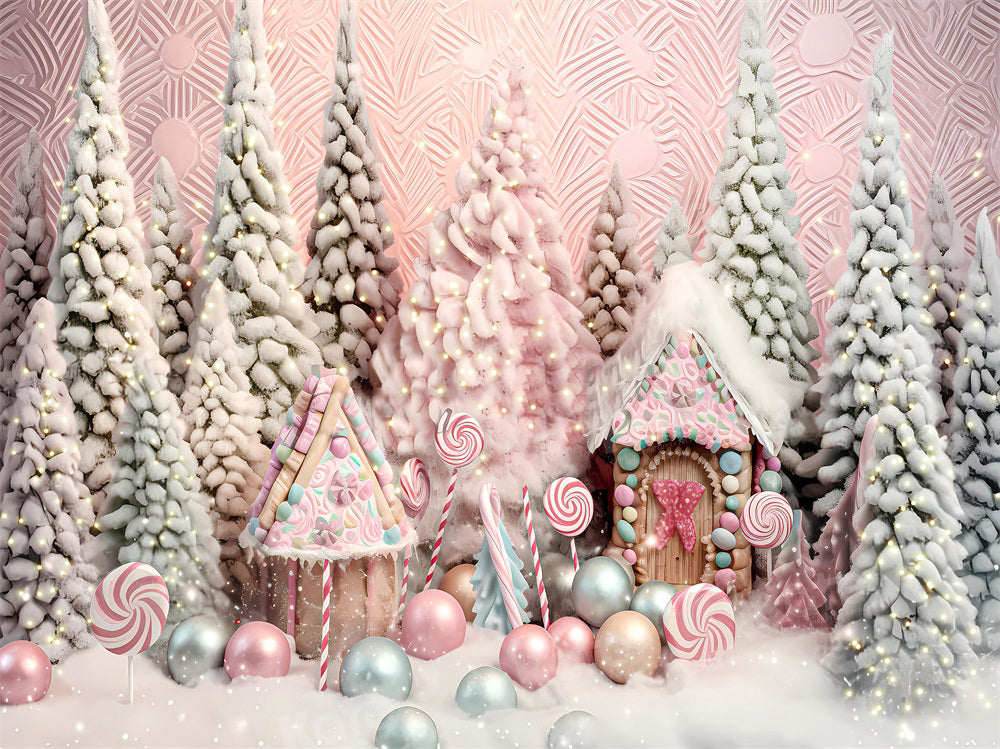 Kate Holiday Christmas Candy Party  Backdrop for Photography