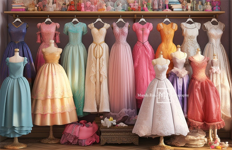 Kate Fairytale Princess Dress Up Closet Backdrop Designed by Mandy Ringe Photography