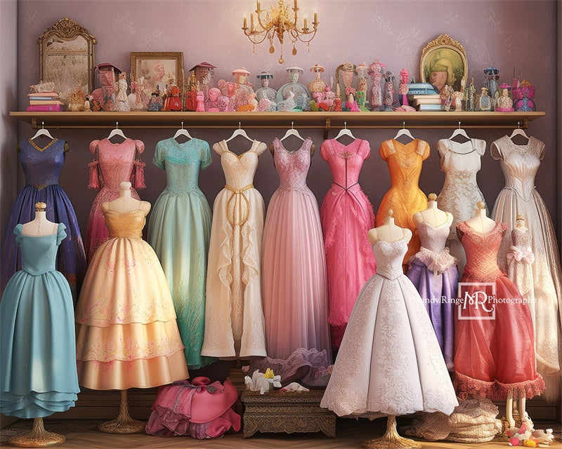 Kate Fairytale Princess Dress Up Closet Backdrop Designed by Mandy Ringe Photography