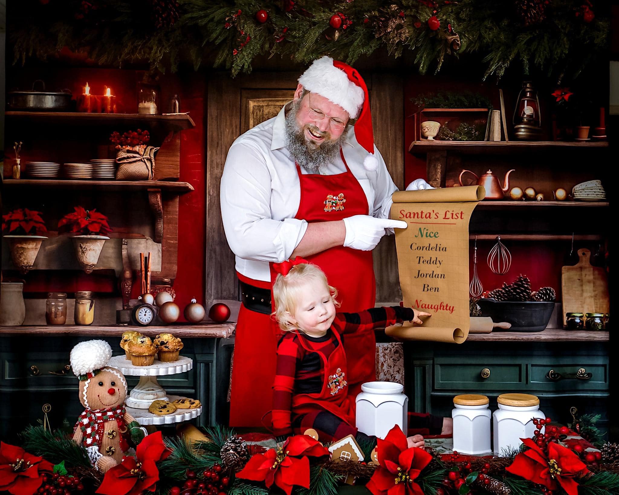 Kate Christmas Kitchen Backdrop Designed by Mandy Ringe Photography