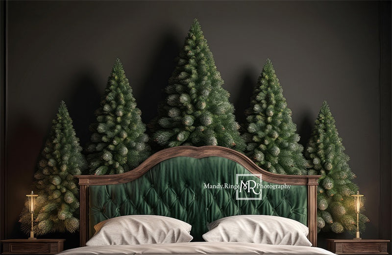 Kate Winter Pine Headboard Backdrop Designed by Mandy Ringe Photography