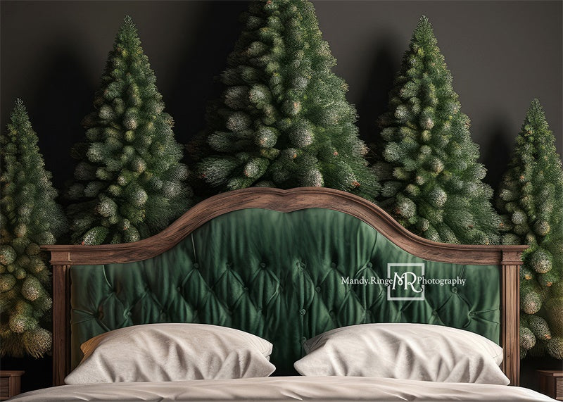 Kate Winter Pine Headboard Backdrop Designed by Mandy Ringe Photography