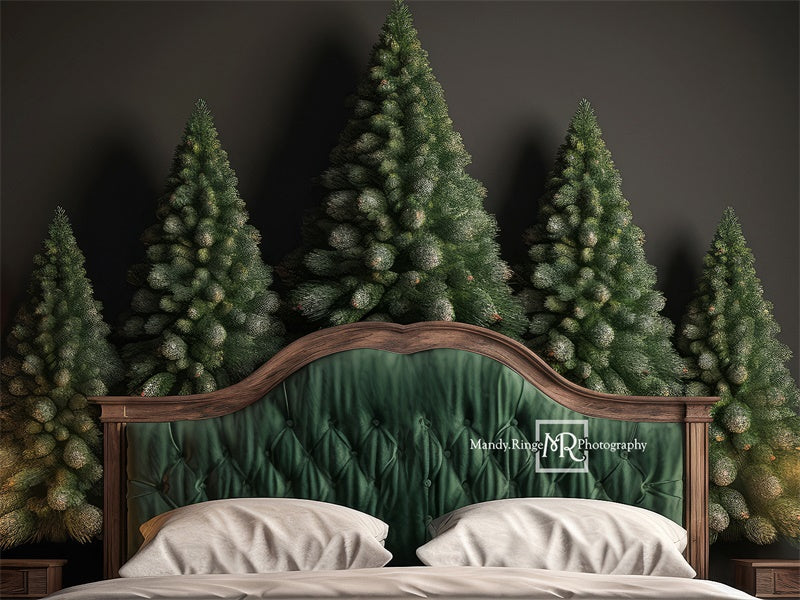 Kate Winter Pine Headboard Backdrop Designed by Mandy Ringe Photography