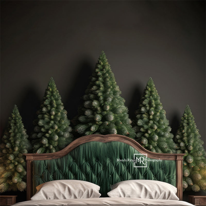 Kate Winter Pine Headboard Backdrop Designed by Mandy Ringe Photography