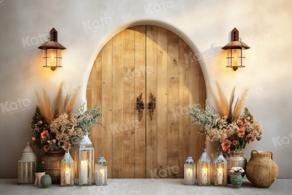 Kate Barn Door Backdrop Autumn Boho Designed by Emetselch