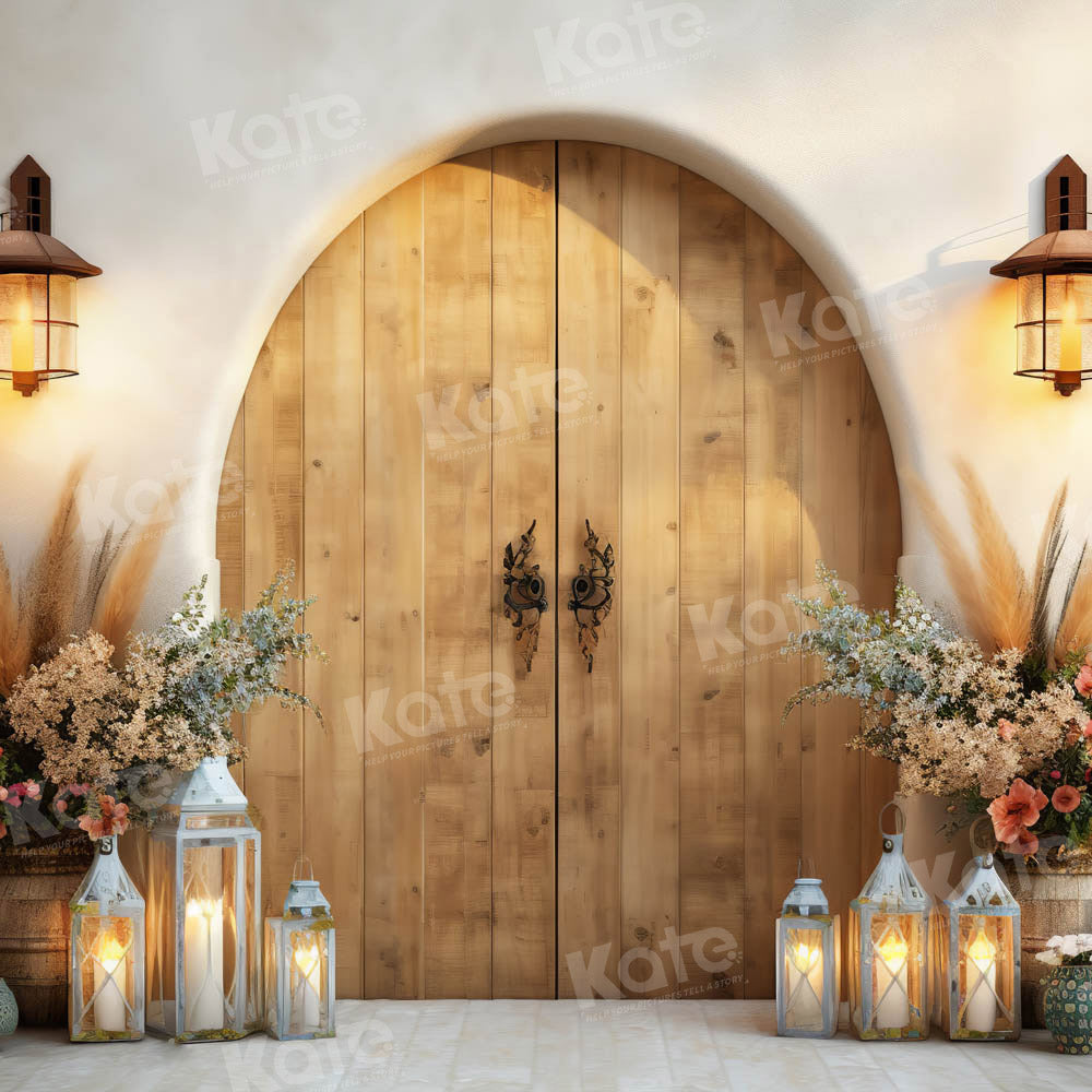 Kate Barn Door Backdrop Autumn Boho Designed by Emetselch