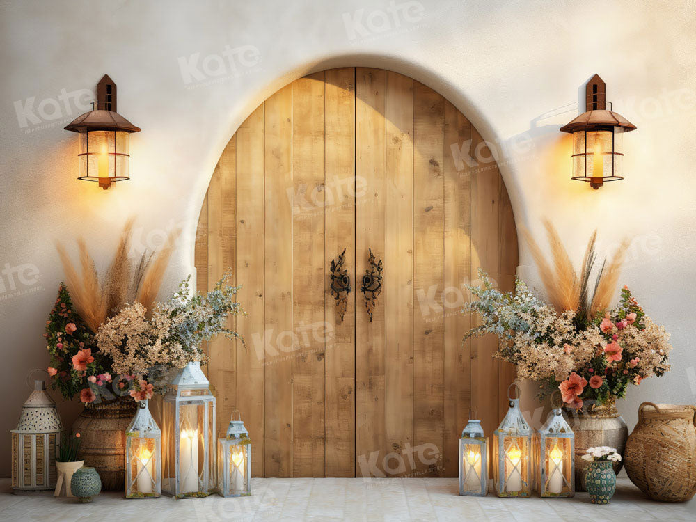 Kate Barn Door Backdrop Autumn Boho Designed by Emetselch