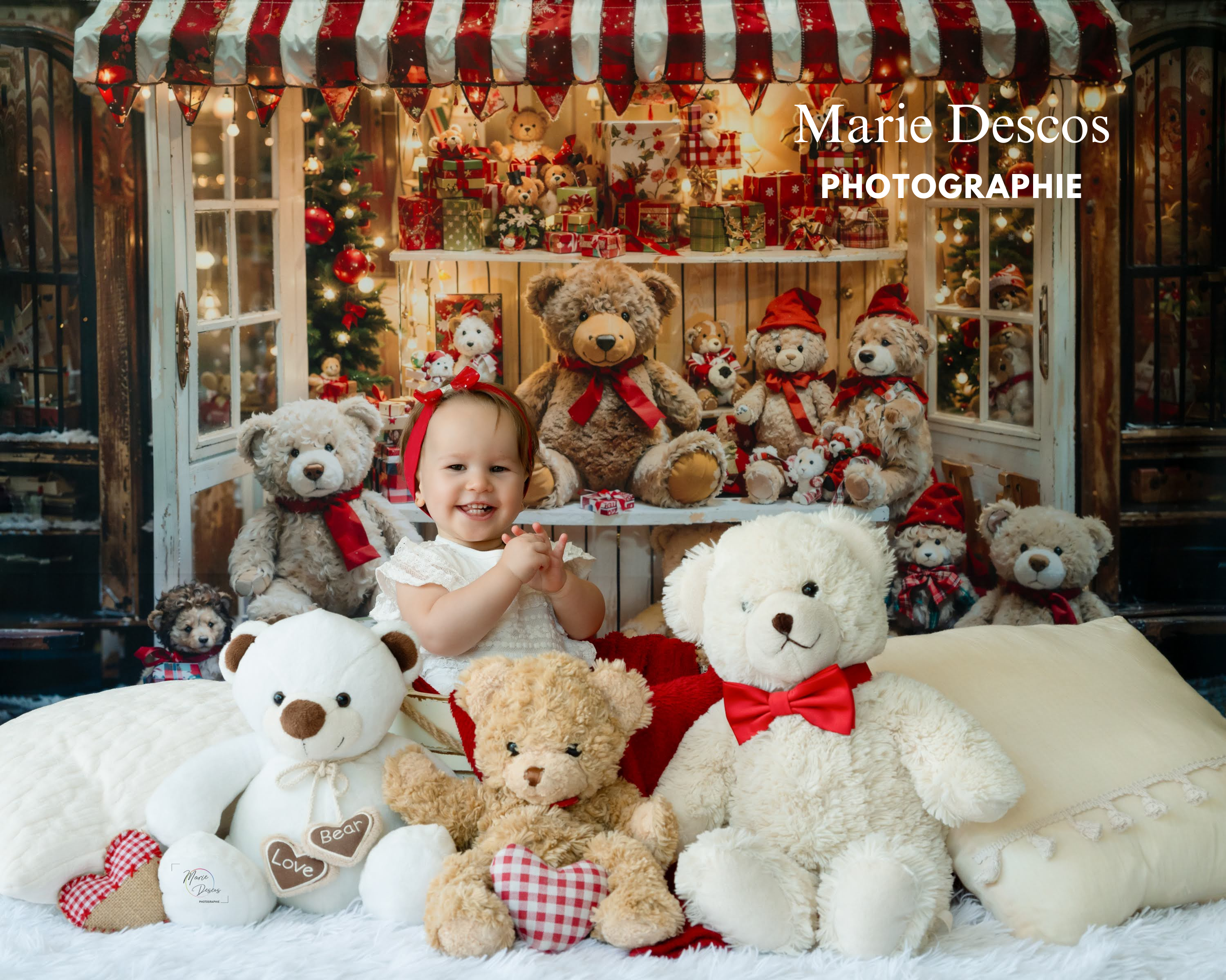 Kate Christmas Bear Gift Shop Backdrop Designed by Emetselch