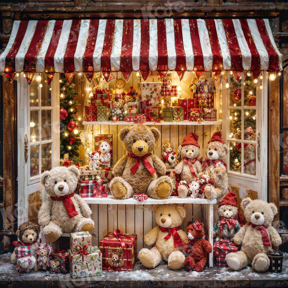 Kate Christmas Bear Gift Shop Backdrop Designed by Emetselch