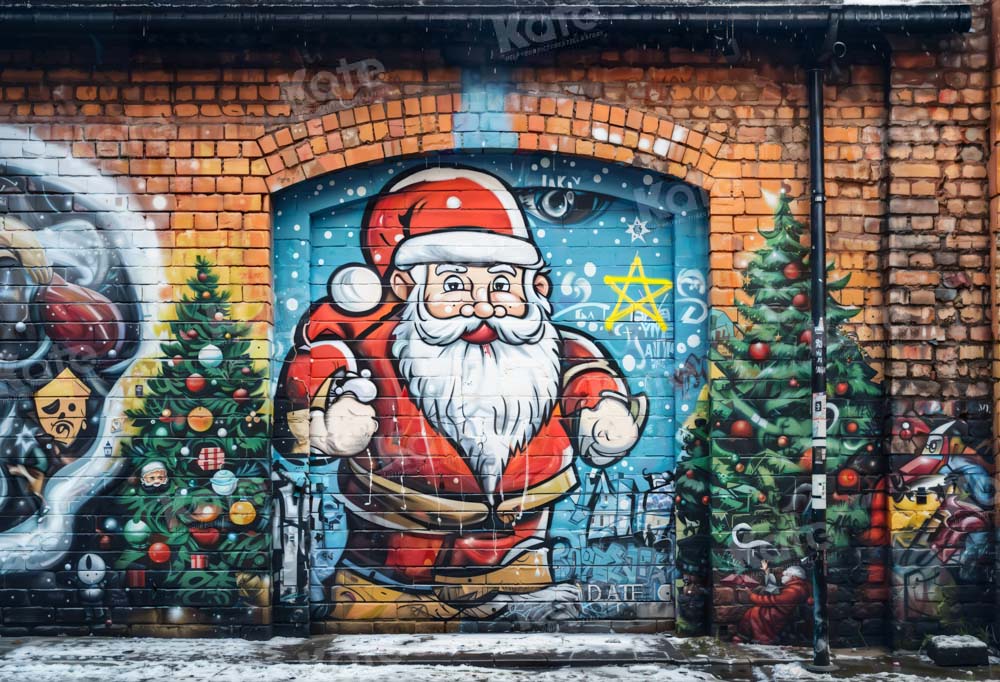 Kate Santa Brick Wall Backdrop Designed by Emetselch