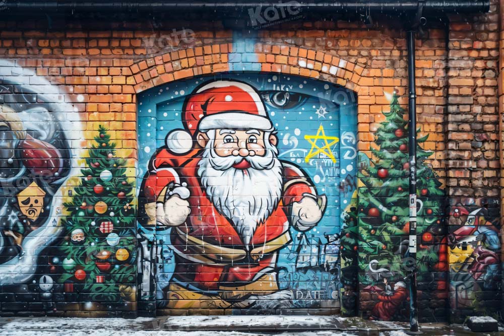 Kate Santa Brick Wall Backdrop Designed by Emetselch