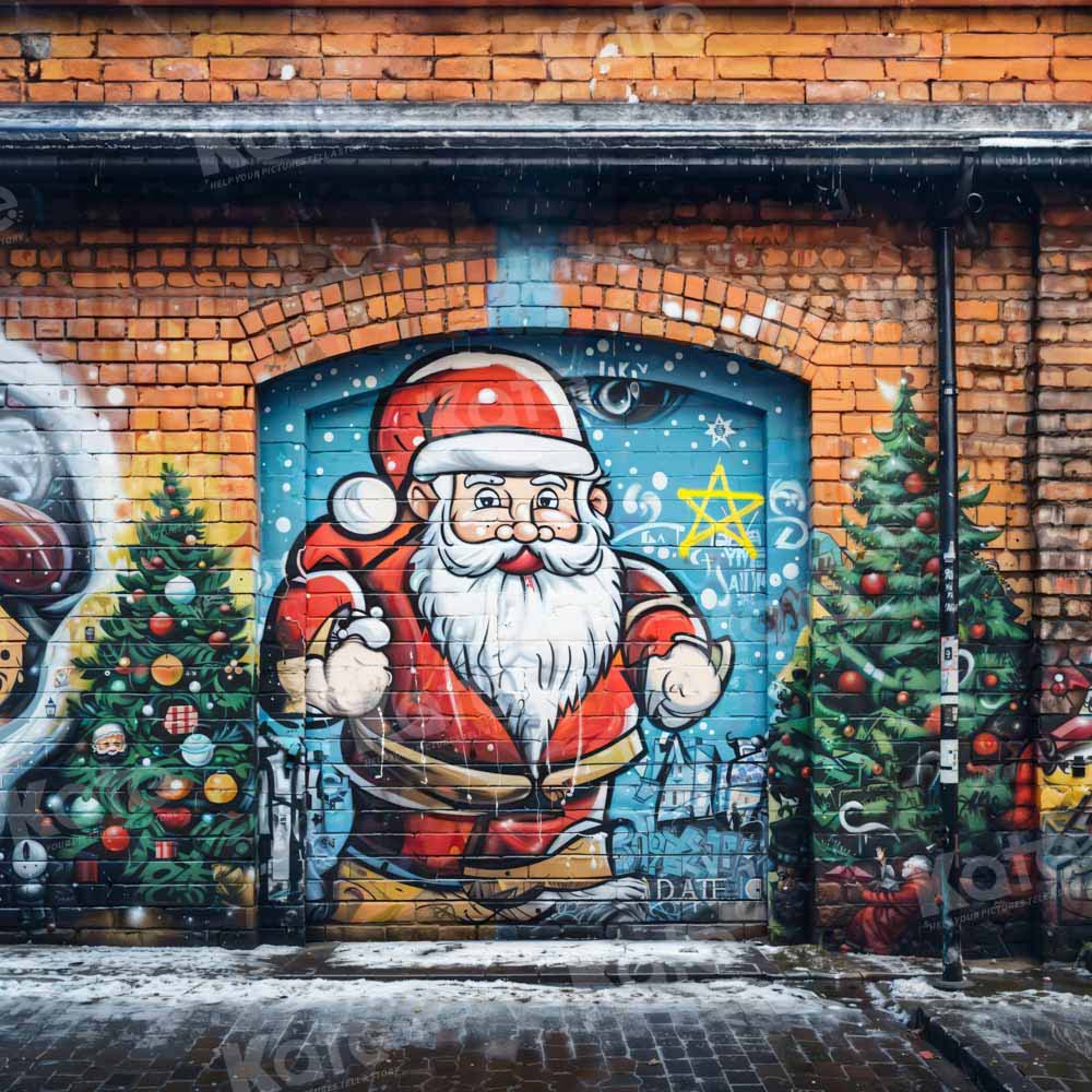 Kate Santa Brick Wall Backdrop Designed by Emetselch