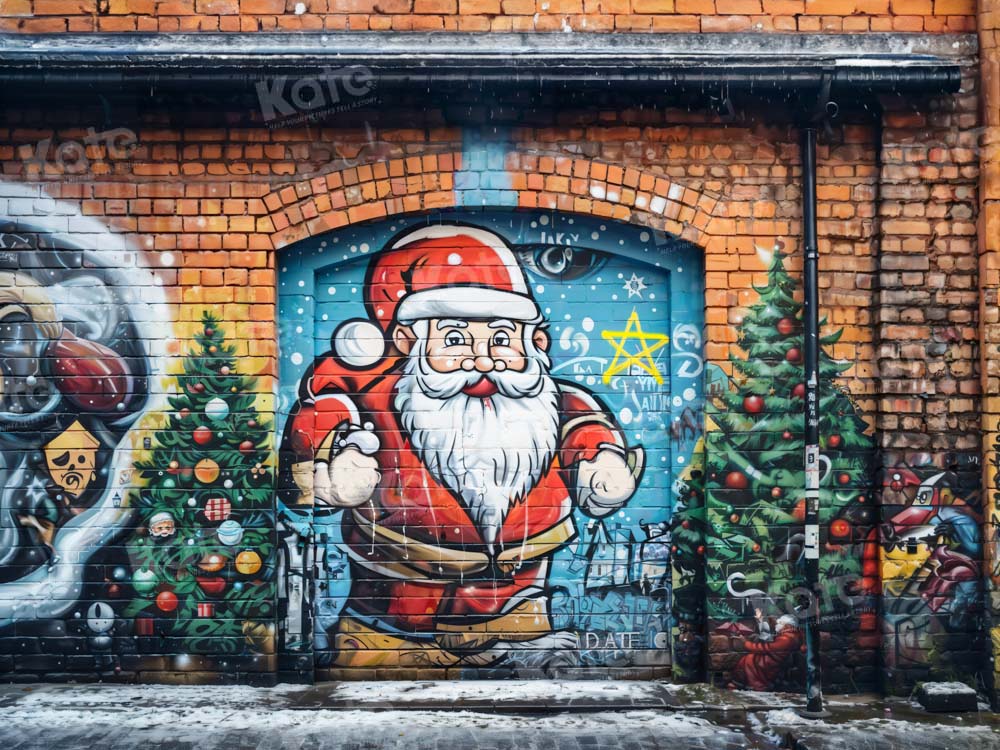 Kate Santa Brick Wall Backdrop Designed by Emetselch