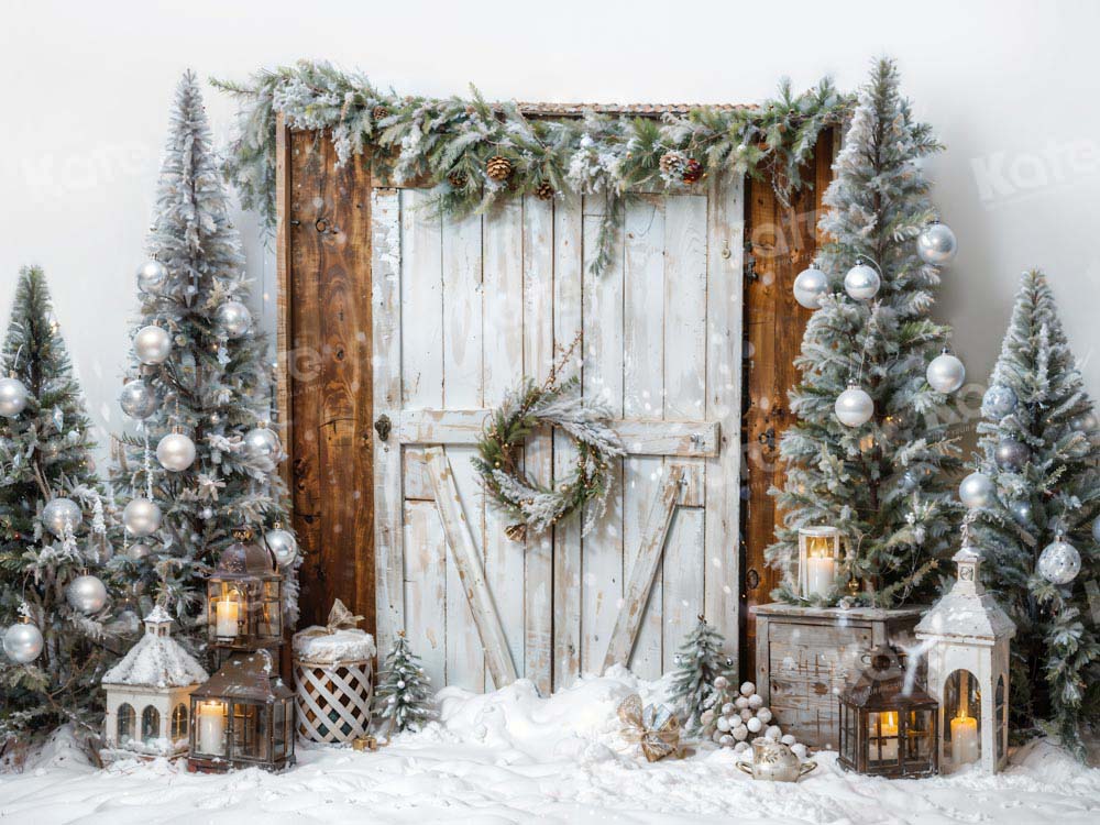 Kate Snow Christmas Tree Barn Door Backdrop Designed by Emetselch