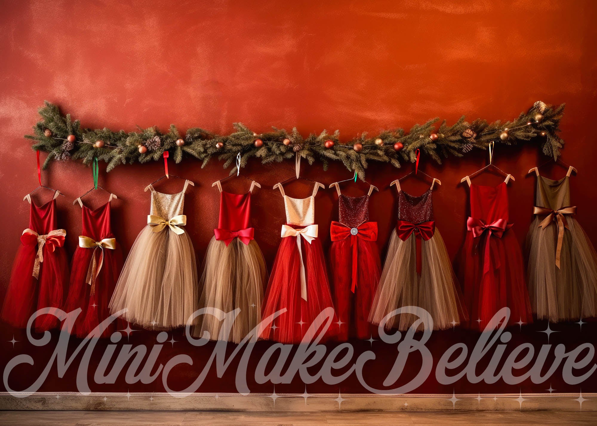 Kate Christmas Red Dresses Backdrop Designed by Mini MakeBelieve