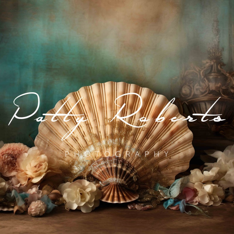 Kate Giant Seashell Flowers Backdrop Designed by Patty Robertss