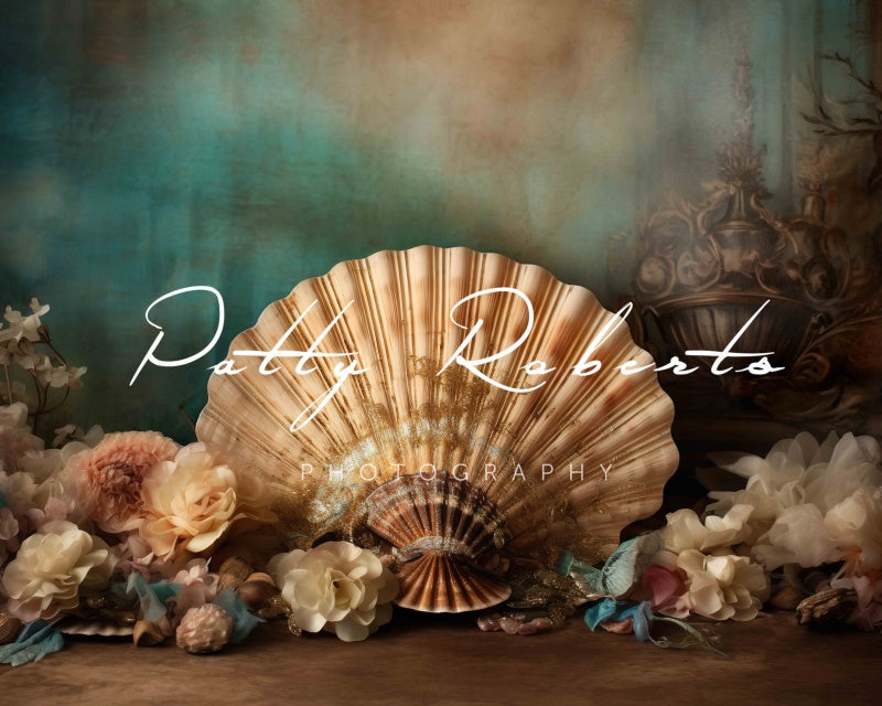 Kate Giant Seashell Flowers Backdrop Designed by Patty Robertss