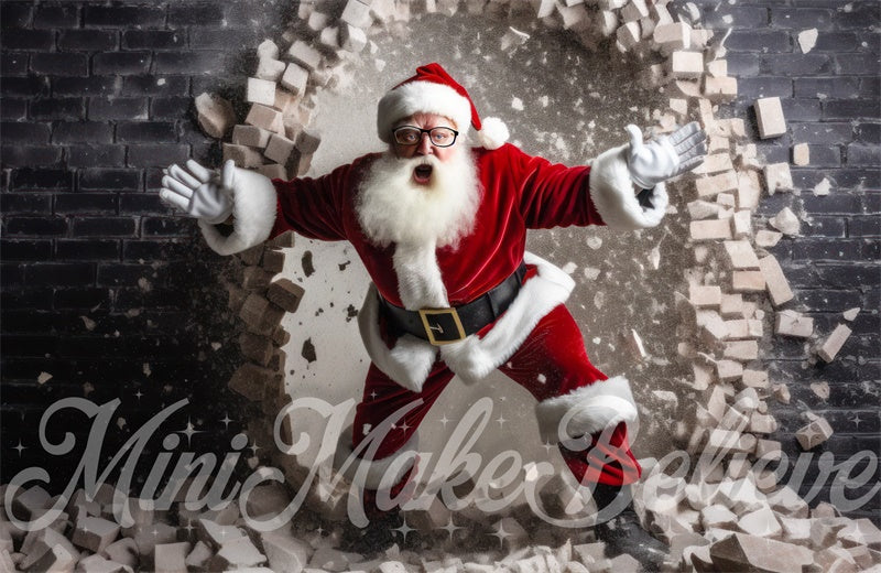 Kate Kool Santa Busting Wall Backdrop Designed by Mini MakeBelieve