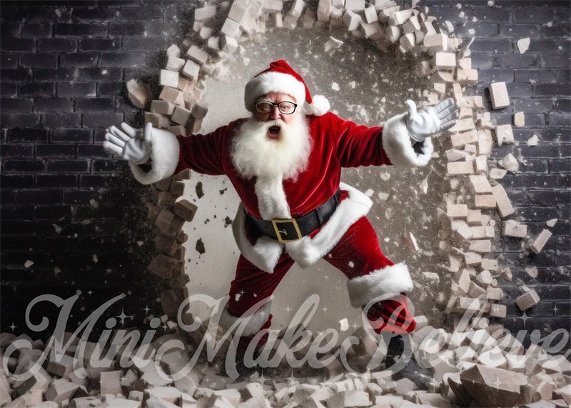 Kate Kool Santa Busting Wall Backdrop Designed by Mini MakeBelieve