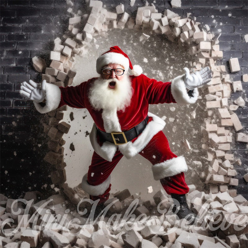 Kate Kool Santa Busting Wall Backdrop Designed by Mini MakeBelieve