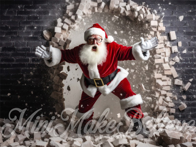 Kate Kool Santa Busting Wall Backdrop Designed by Mini MakeBelieve