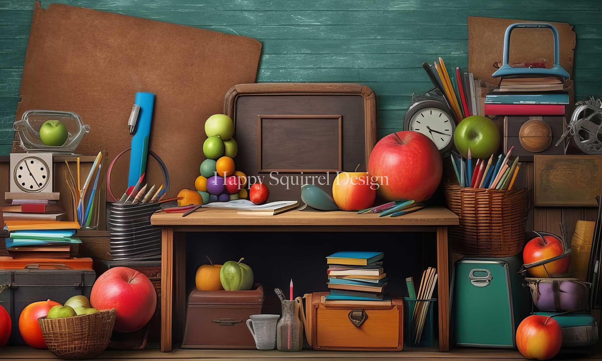 Kate Teachers Pet Classroom Backdrop Designed by Happy Squirrel Design