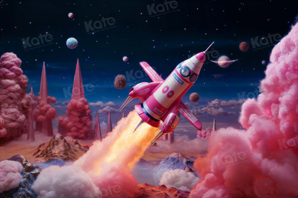 Kate Planet Night Launch Rocket Backdrop Designed by Chain Photography