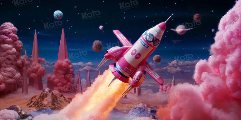 Kate Planet Night Launch Rocket Backdrop Designed by Chain Photography