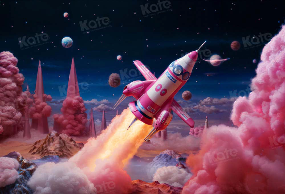 Kate Planet Night Launch Rocket Backdrop Designed by Chain Photography