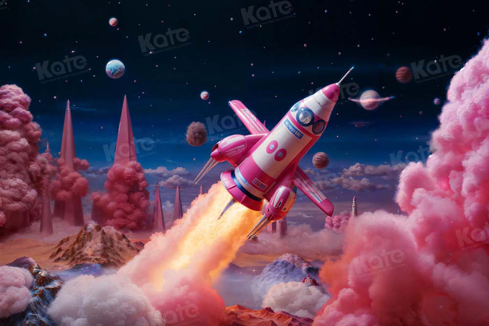 Kate Planet Night Launch Rocket Backdrop Designed by Chain Photography