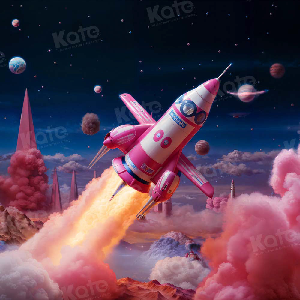 Kate Planet Night Launch Rocket Backdrop Designed by Chain Photography