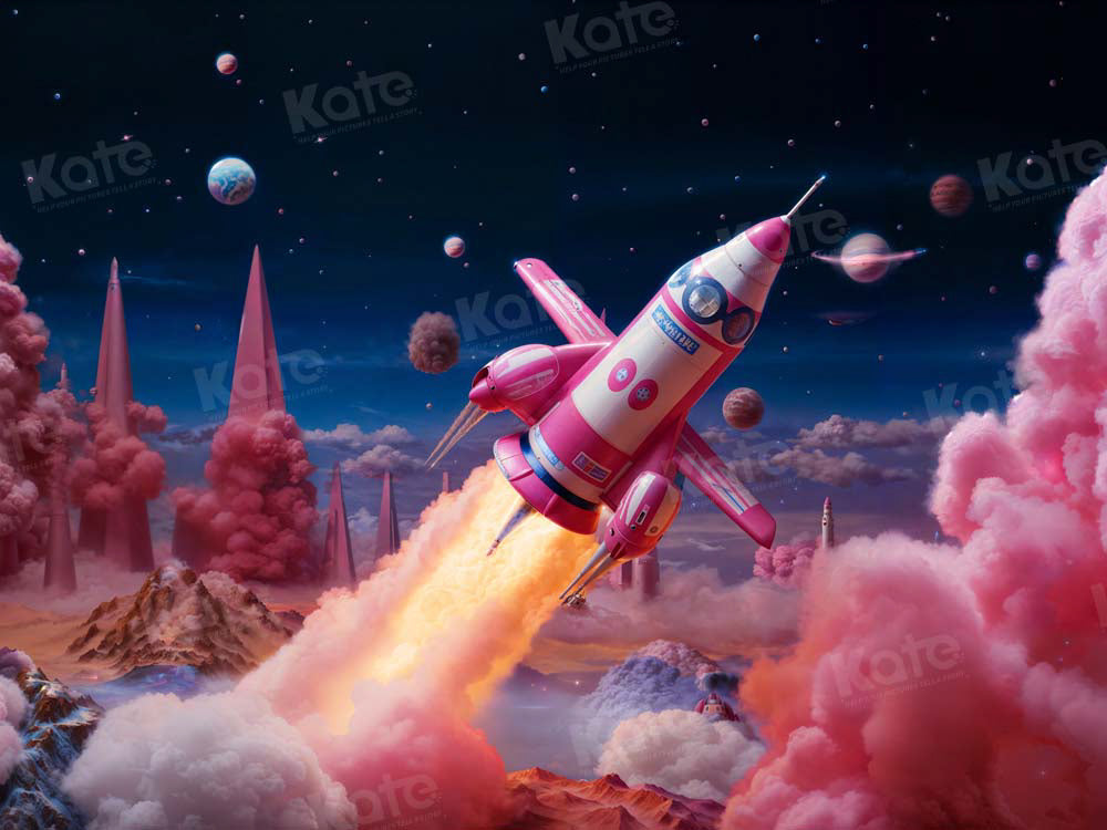 Kate Planet Night Launch Rocket Backdrop Designed by Chain Photography