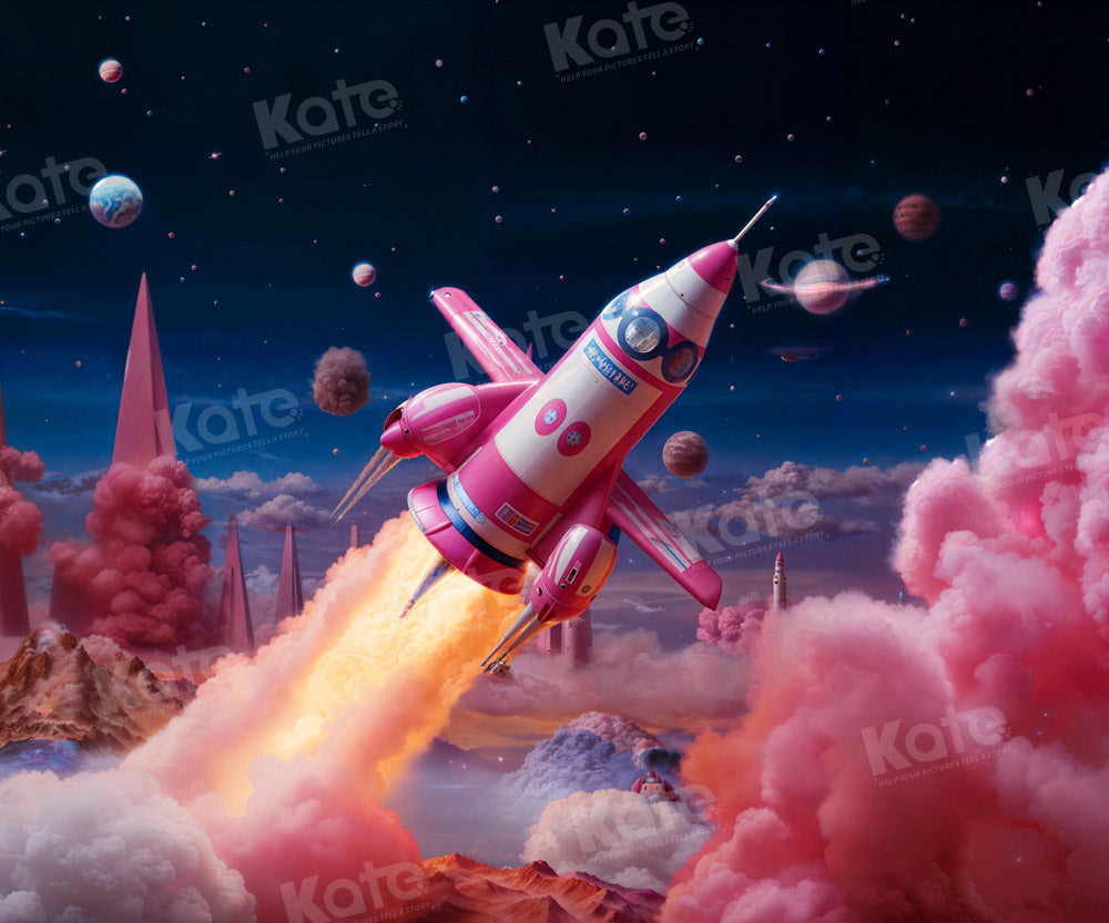 Kate Planet Night Launch Rocket Backdrop Designed by Chain Photography