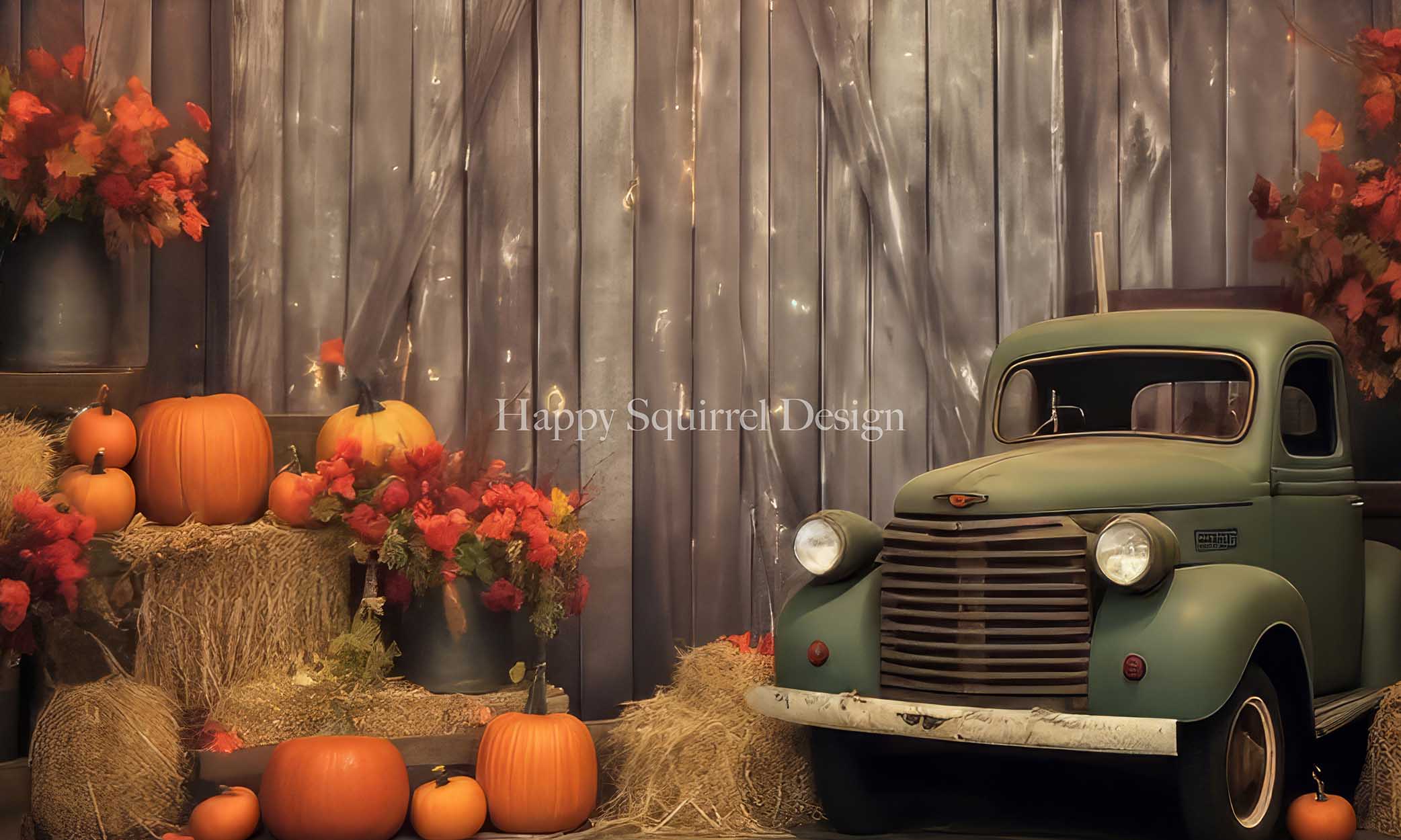 Kate Fall Farm Door Backdrop Designed by Happy Squirrel Design