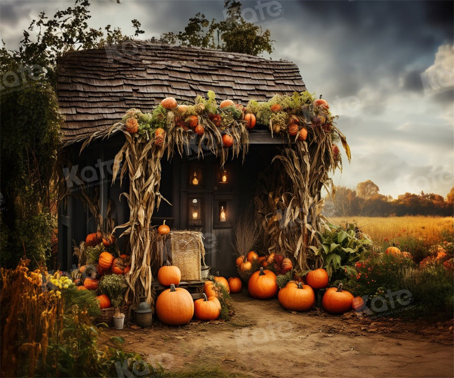 Kate Farm Pumpkin Harvest Backdrop for Photography