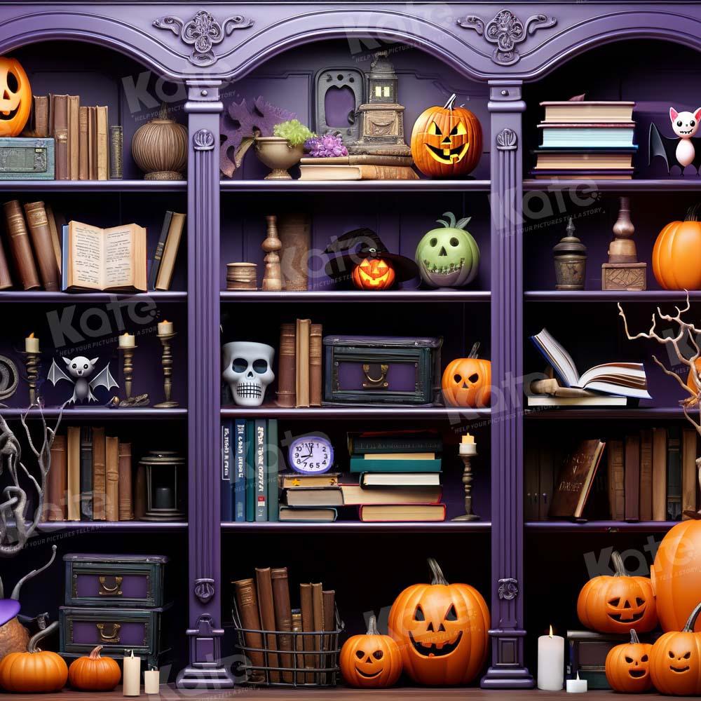 Kate Halloween Bookshelf Backdrop Designed by Emetselch