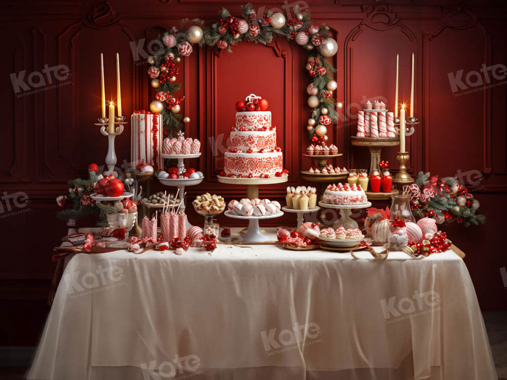 Kate Christmas Cake Party Backdrop Designed by Emetselch