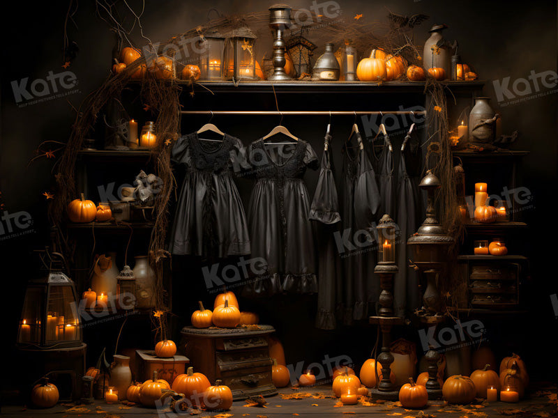 Kate Halloween Costume Pumpkin Backdrop for Photography