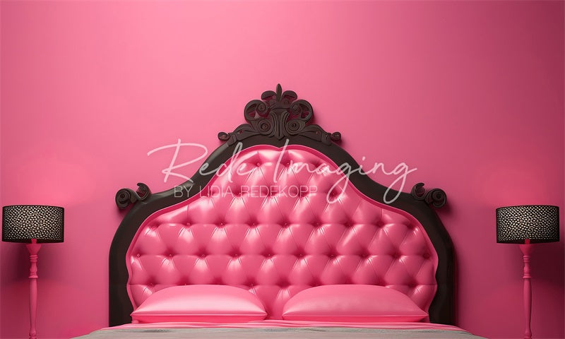 Kate Pink Black Headboard Backdrop Designed by Lidia Redekopp