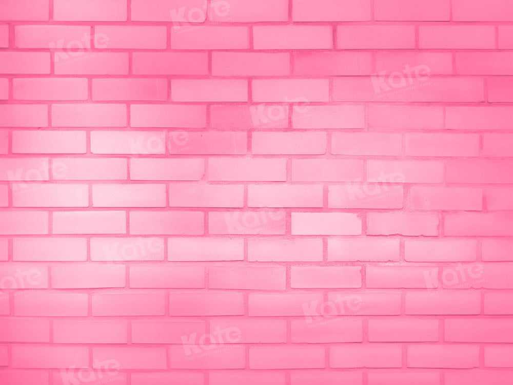 Kate Pink Brick Wall Floor Backdrop Designed by Kate Image