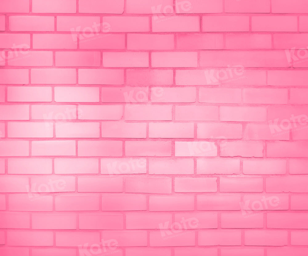 Kate Pink Brick Wall Floor Backdrop Designed by Kate Image