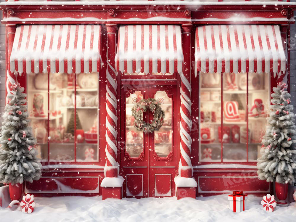 Kate Christmas Red Shop Backdrop Designed by Emetselch