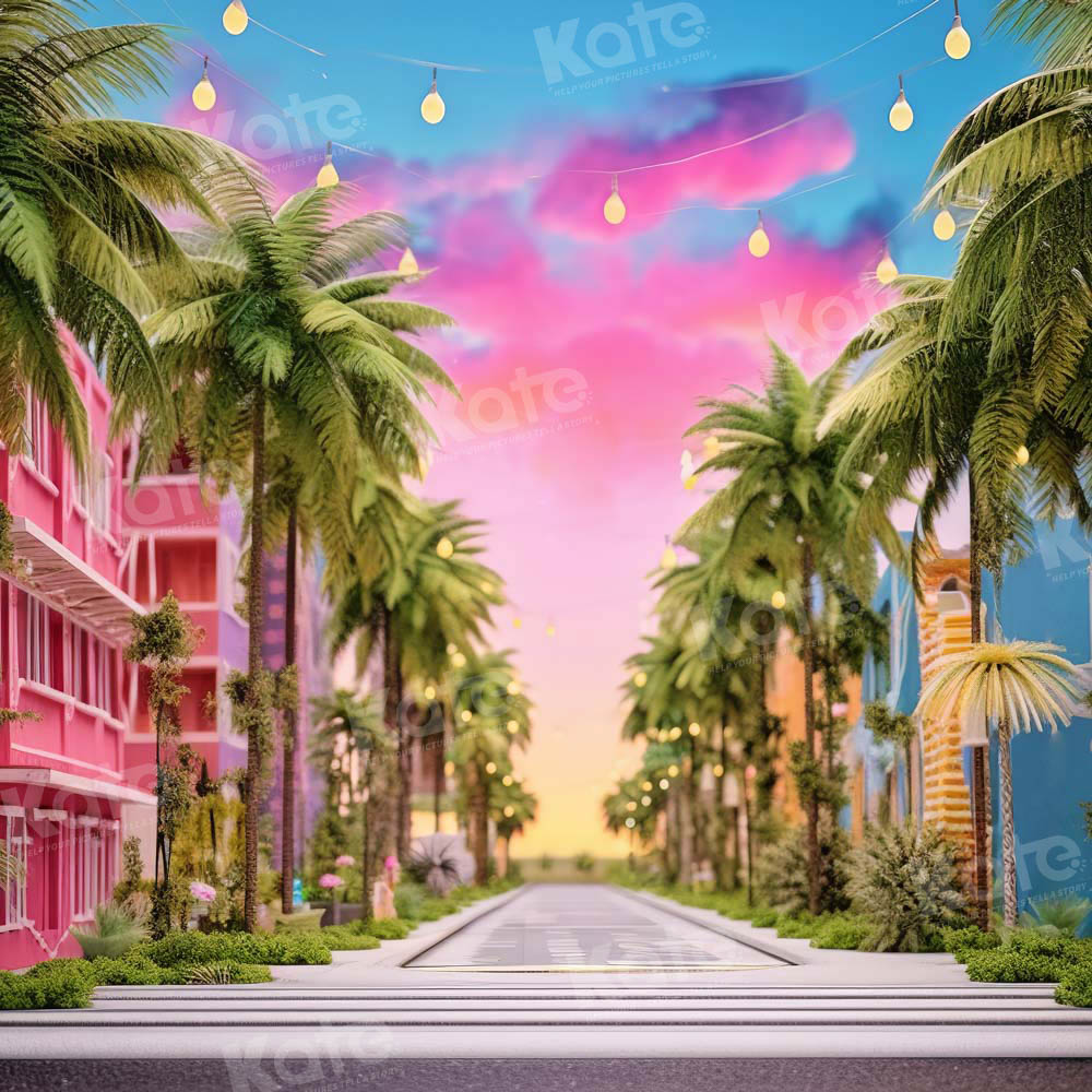 Kate Pink Doll Town Backdrop Designed by Emetselch