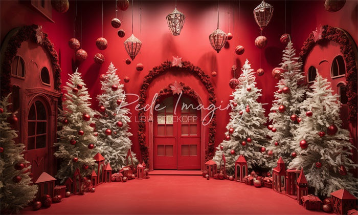 Kate Red Room Christmas Backdrop Designed by Lidia Redekopp