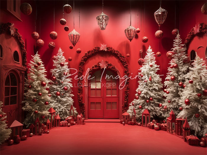 Kate Red Room Christmas Backdrop Designed by Lidia Redekopp