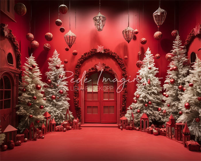 Kate Red Room Christmas Backdrop Designed by Lidia Redekopp