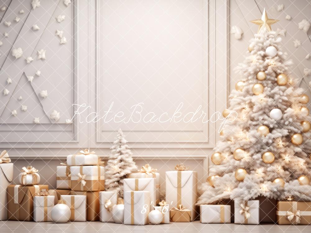 Kate White Christmas Tree Gift Backdrop Designed by Lidia Redekopp