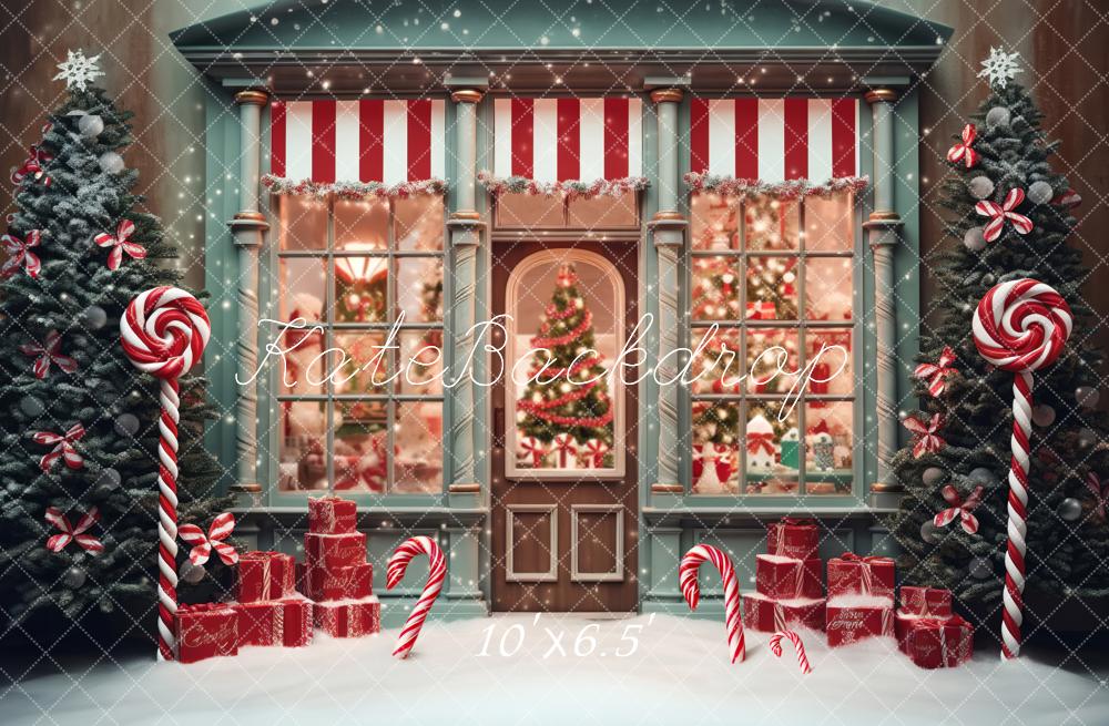 Kate Christmas Candy Store Backdrop Designed by Emetselch