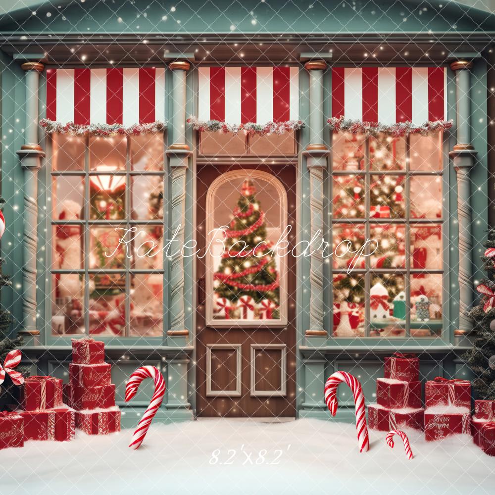 Kate Christmas Candy Store Backdrop Designed by Emetselch